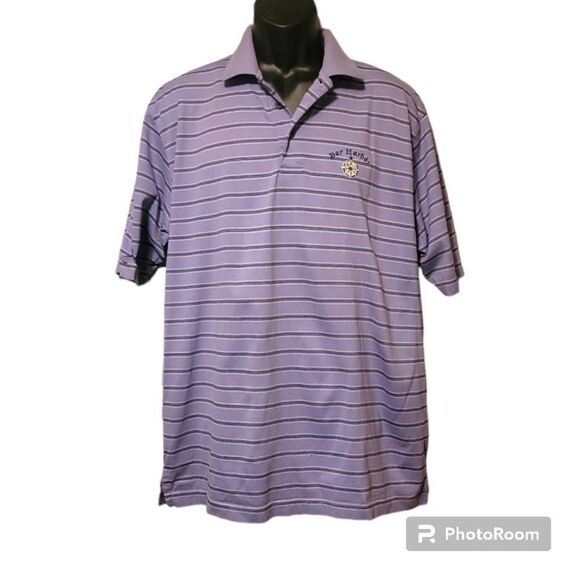Bay Harbor Purple Striped Polo Men's Size XL by Baypointe - Picture 1 of 5